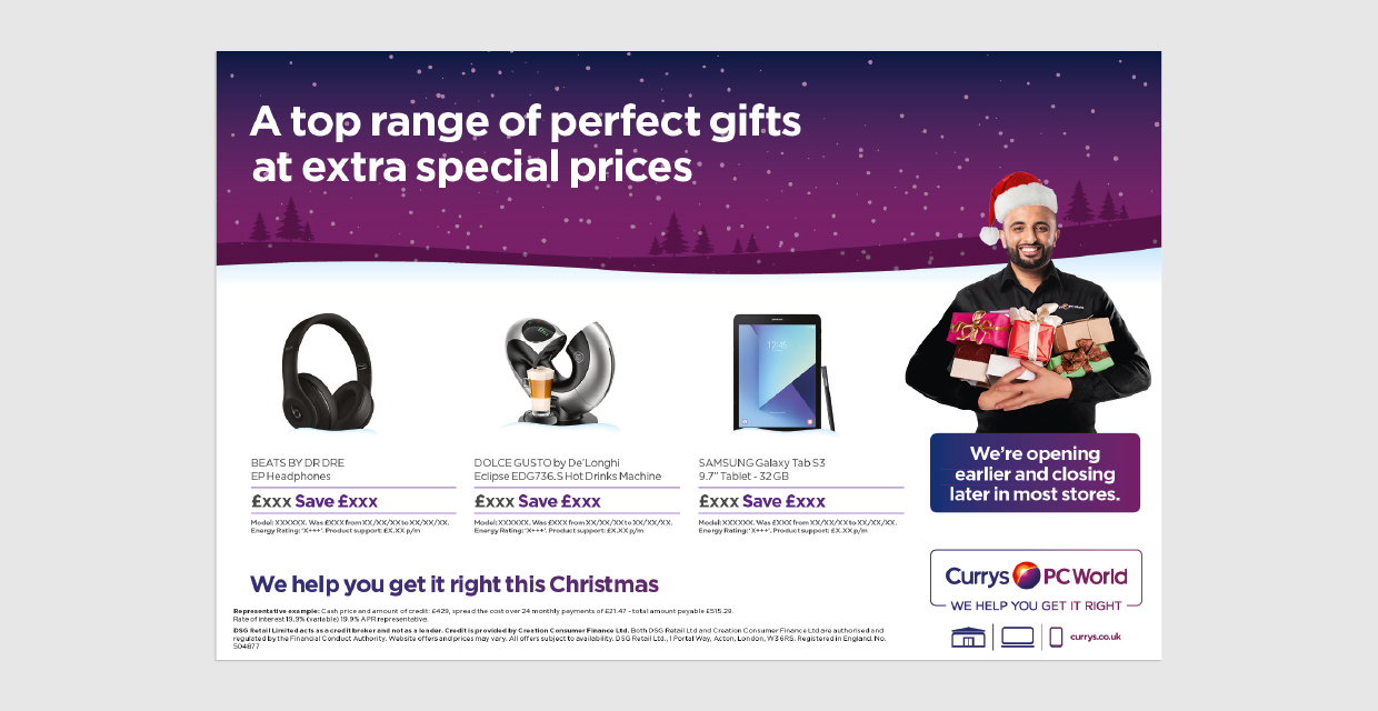 Currys PC World Advertising Design