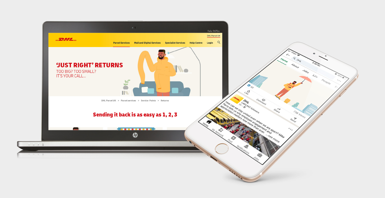 DHL Website and Social Design