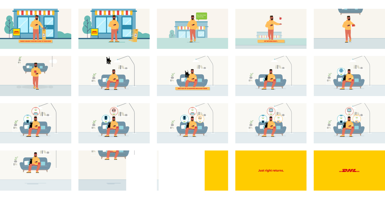 DHL Illustration Storyboard