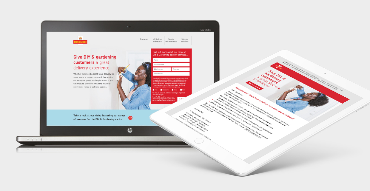 Royal Mail Website Design
